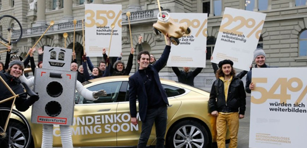 Kampagne Volksinitiative für ein bedingungsloses Grundeinkommen, Foto: Initiative Grundeinkommen (Screenshot)