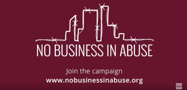 Kampagne No Business in Abuse, Foto: Screenshot Kampagnen Webseite